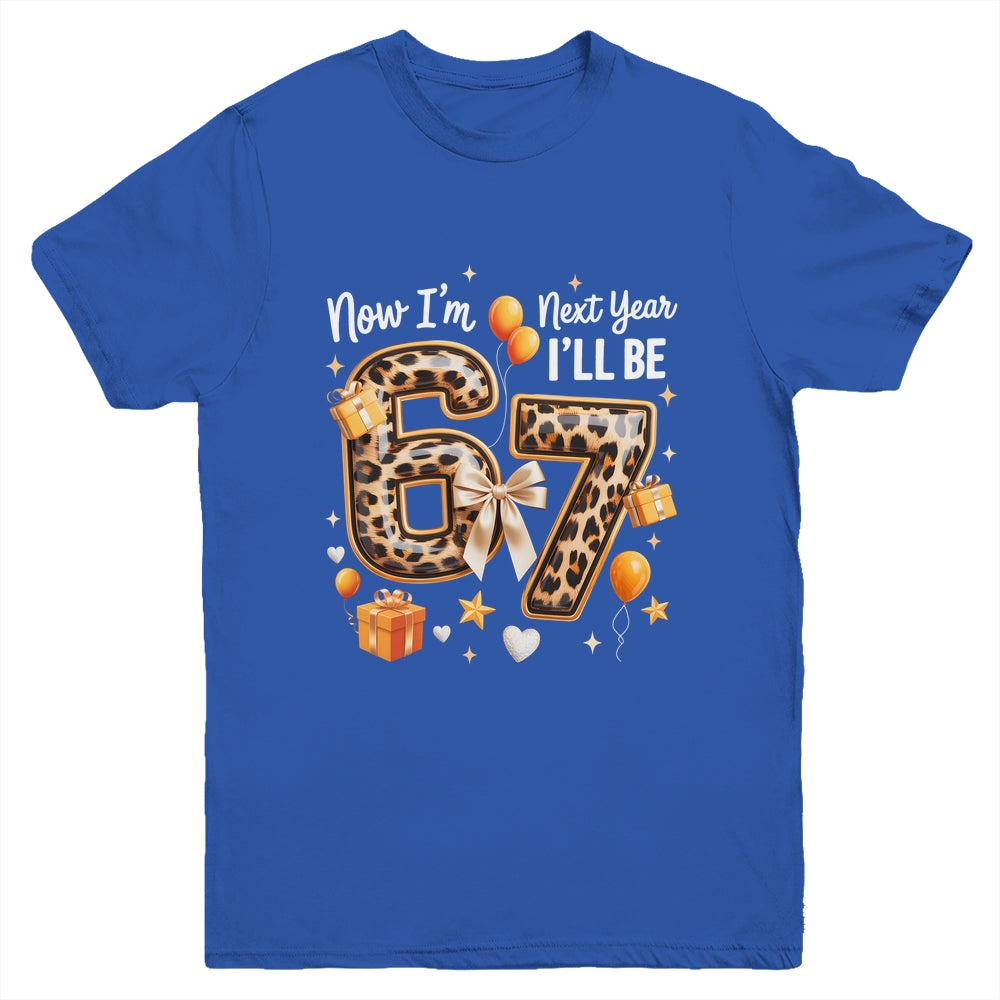 6th Birthday Girl Leopard Animal I'm 6 Next Year I'll Be 7 Youth Shirt | siriusteestore