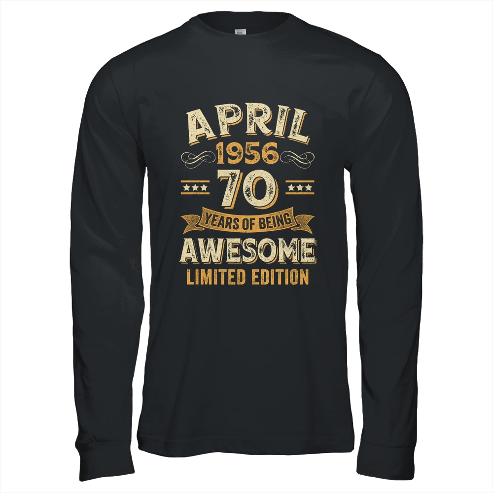 70 Years Awesome Vintage April 1956 70th Birthday Shirt & Hoodie | siriusteestore
