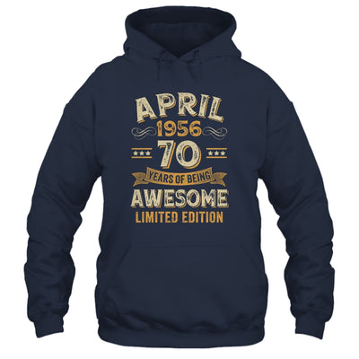 70 Years Awesome Vintage April 1956 70th Birthday Shirt & Hoodie | siriusteestore