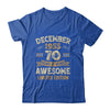 70 Years Awesome Vintage December 1955 70th Birthday Shirt & Hoodie | siriusteestore