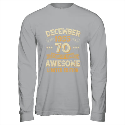 70 Years Awesome Vintage December 1955 70th Birthday Shirt & Hoodie | siriusteestore