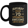 70 Years Awesome Vintage January 1955 70th Birthday Mug | siriusteestore