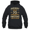 70 Years Awesome Vintage January 1955 70th Birthday Shirt & Hoodie | siriusteestore