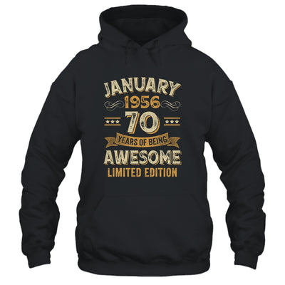 70 Years Awesome Vintage January 1956 70th Birthday Shirt & Hoodie | siriusteestore