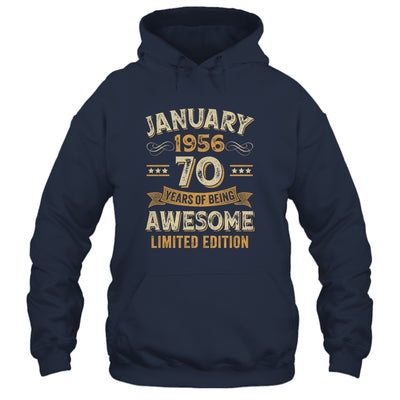 70 Years Awesome Vintage January 1956 70th Birthday Shirt & Hoodie | siriusteestore