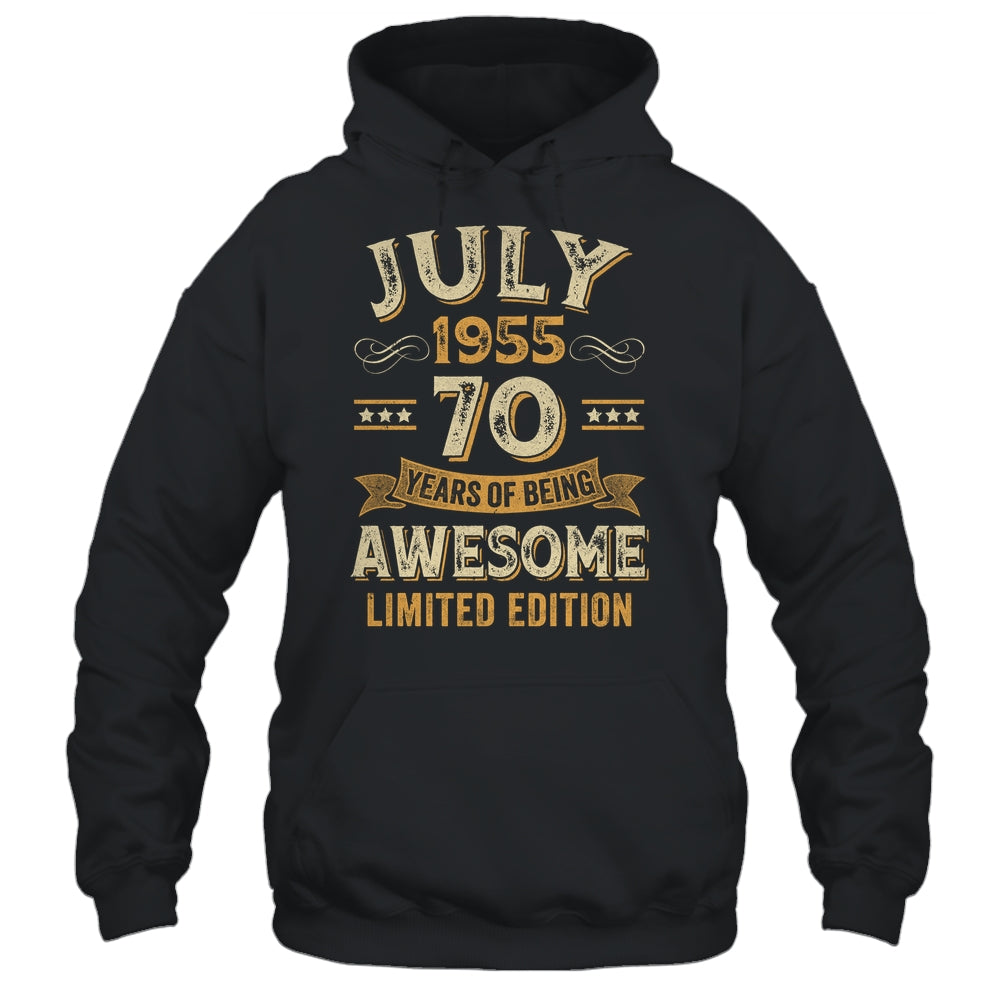 70 Years Awesome Vintage July 1955 70th Birthday Shirt & Hoodie | siriusteestore