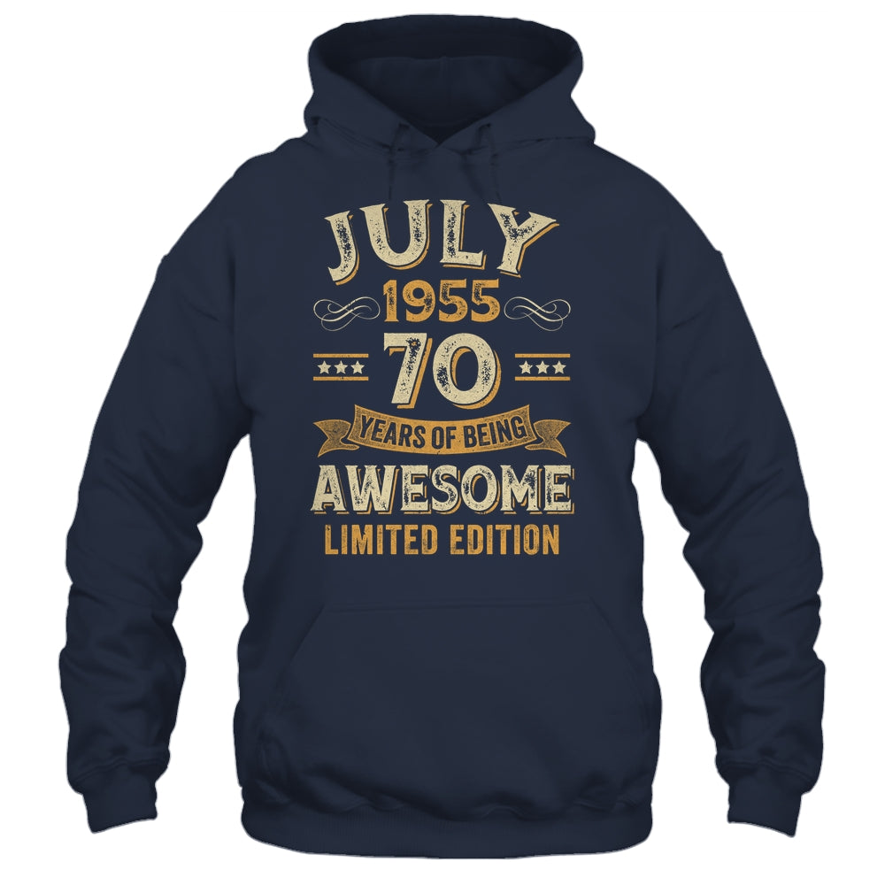 70 Years Awesome Vintage July 1955 70th Birthday Shirt & Hoodie | siriusteestore