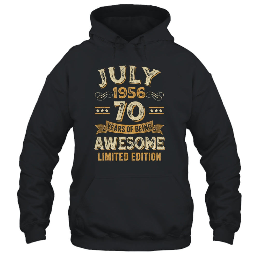 70 Years Awesome Vintage July 1956 70th Birthday Shirt & Hoodie | siriusteestore