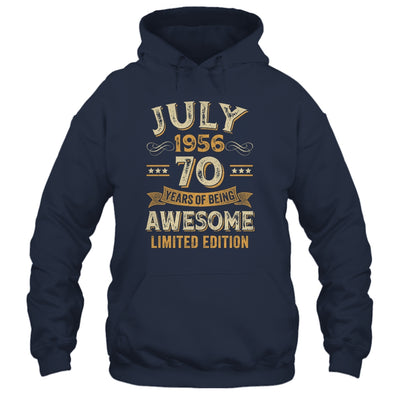 70 Years Awesome Vintage July 1956 70th Birthday Shirt & Hoodie | siriusteestore