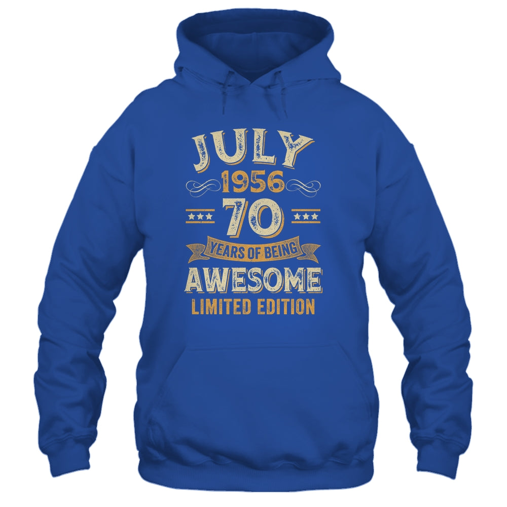 70 Years Awesome Vintage July 1956 70th Birthday Shirt & Hoodie | siriusteestore