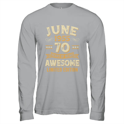 70 Years Awesome Vintage June 1955 70th Birthday Shirt & Hoodie | siriusteestore