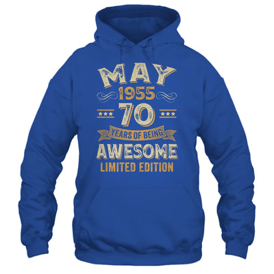 70 Years Awesome Vintage May 1955 70th Birthday Shirt & Hoodie | siriusteestore