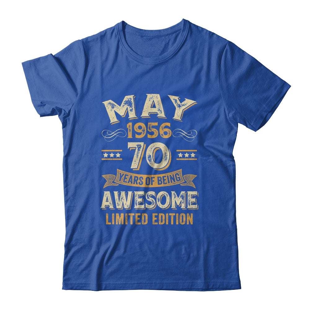 70 Years Awesome Vintage May 1956 70th Birthday Shirt & Hoodie | siriusteestore