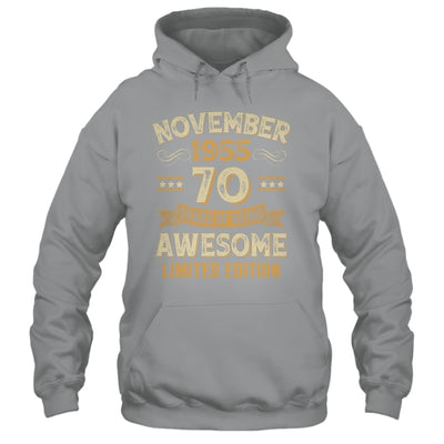 70 Years Awesome Vintage November 1955 70th Birthday Shirt & Hoodie | siriusteestore