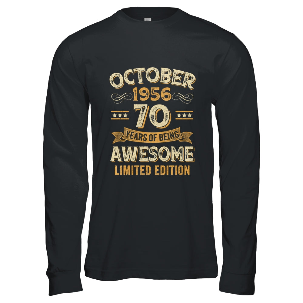 70 Years Awesome Vintage October 1956 70th Birthday Shirt & Hoodie | siriusteestore