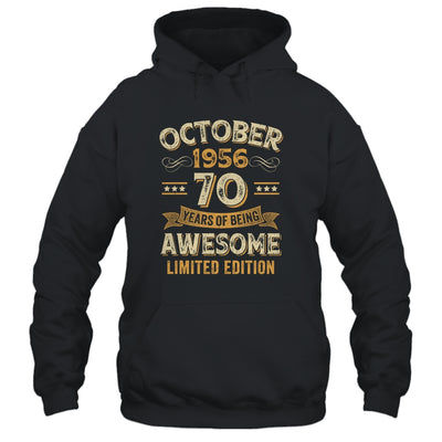70 Years Awesome Vintage October 1956 70th Birthday Shirt & Hoodie | siriusteestore
