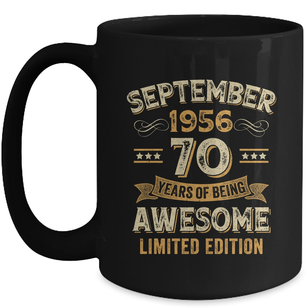 70 Years Awesome Vintage September 1956 70th Birthday Mug | siriusteestore