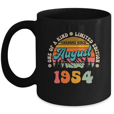 70 Years Old Awesome Since August 1954 70th Birthday Groovy Mug | siriusteestore