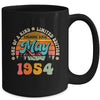 70 Years Old Awesome Since May 1954 70th Birthday Groovy Mug | siriusteestore