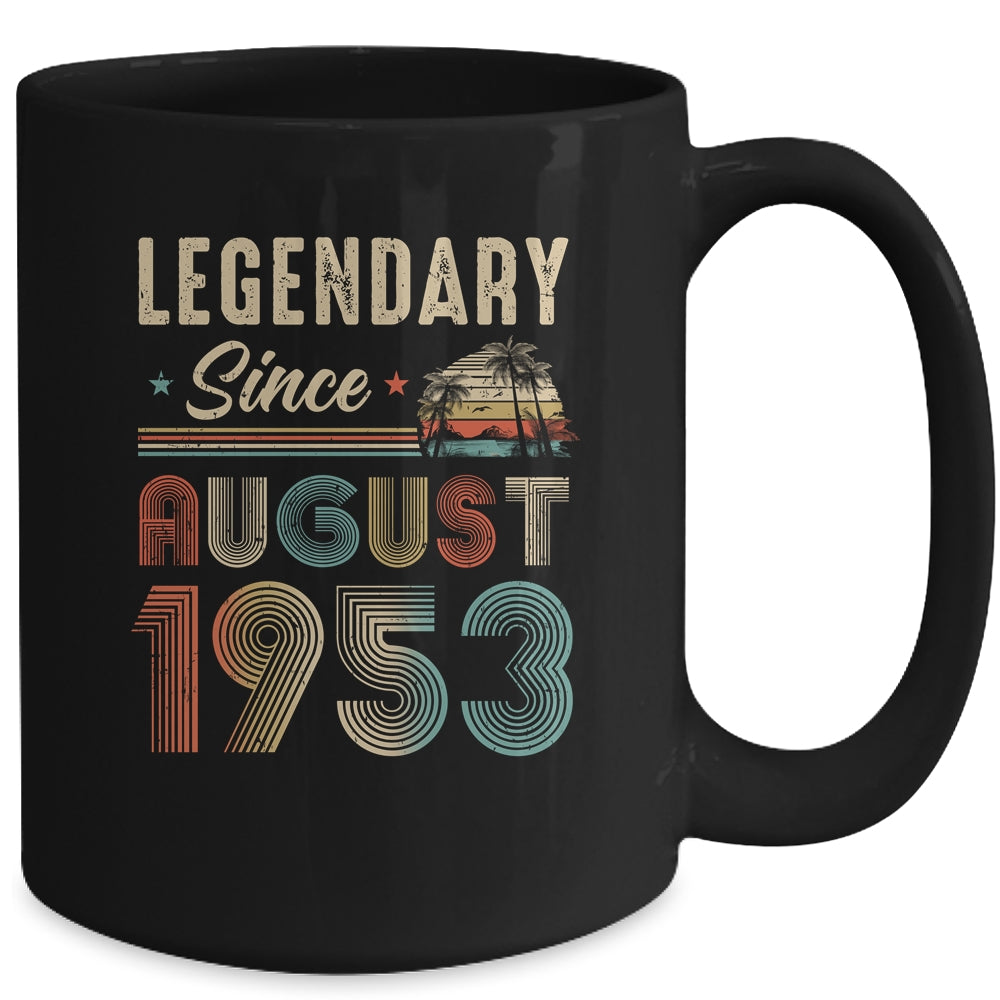 70 Years Old Legendary Since August 1953 70th Birthday Mug | siriusteestore