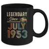 70 Years Old Legendary Since July 1953 70th Birthday Mug | siriusteestore