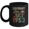 70 Years Old Legendary Since July 1953 70th Birthday Mug | siriusteestore
