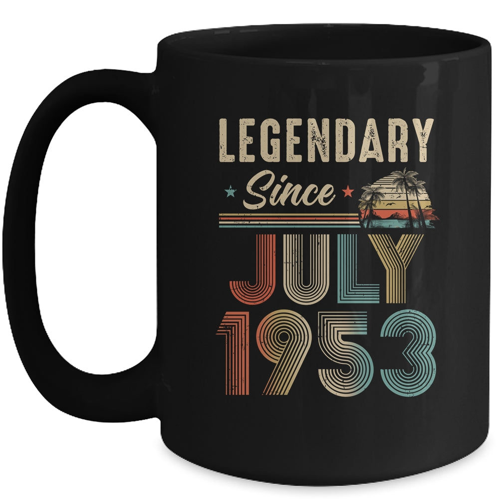 70 Years Old Legendary Since July 1953 70th Birthday Mug | siriusteestore