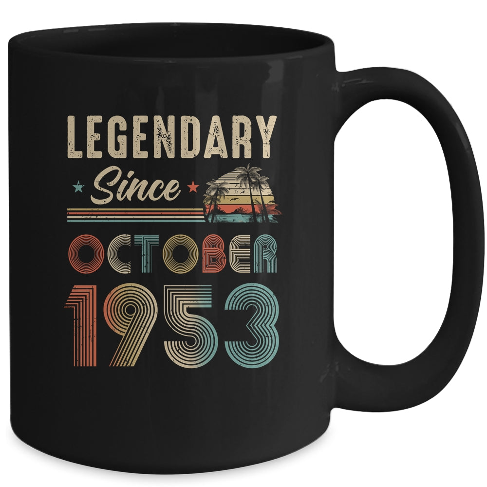 70 Years Old Legendary Since October 1953 70th Birthday Mug | siriusteestore
