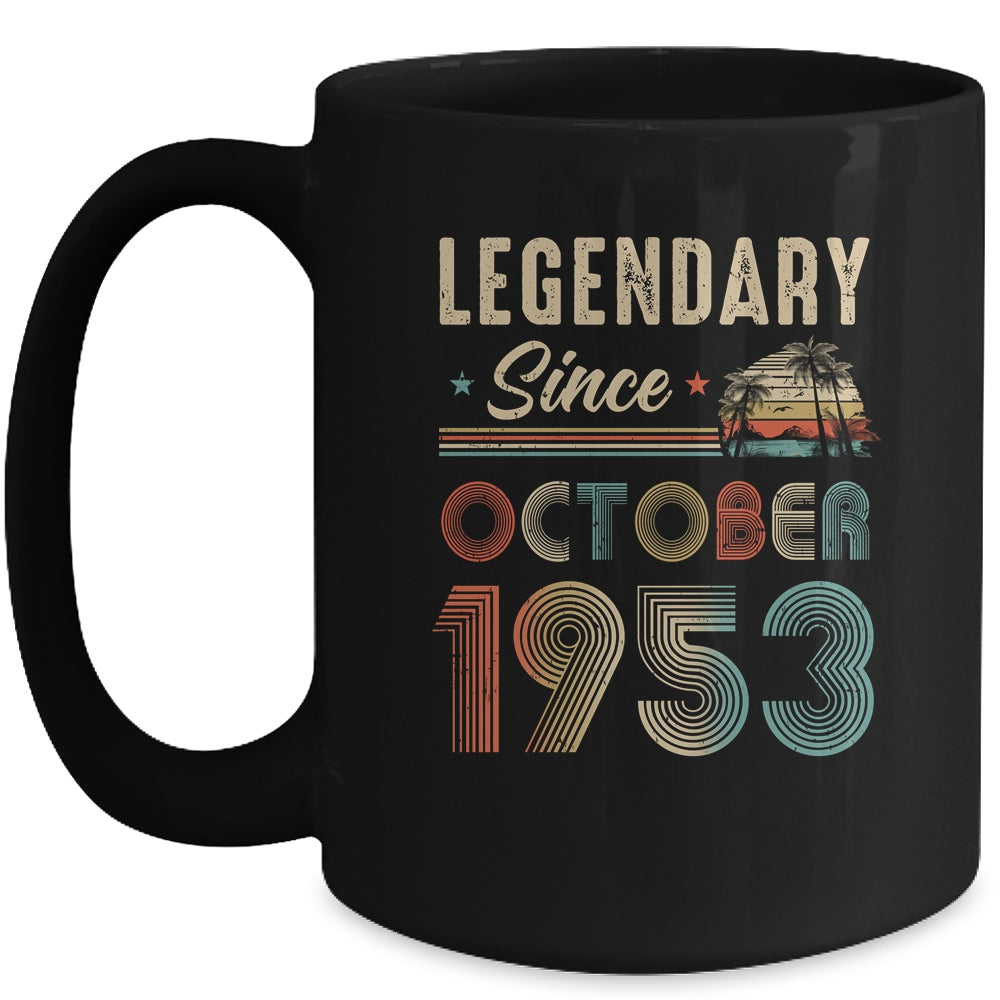 70 Years Old Legendary Since October 1953 70th Birthday Mug | siriusteestore