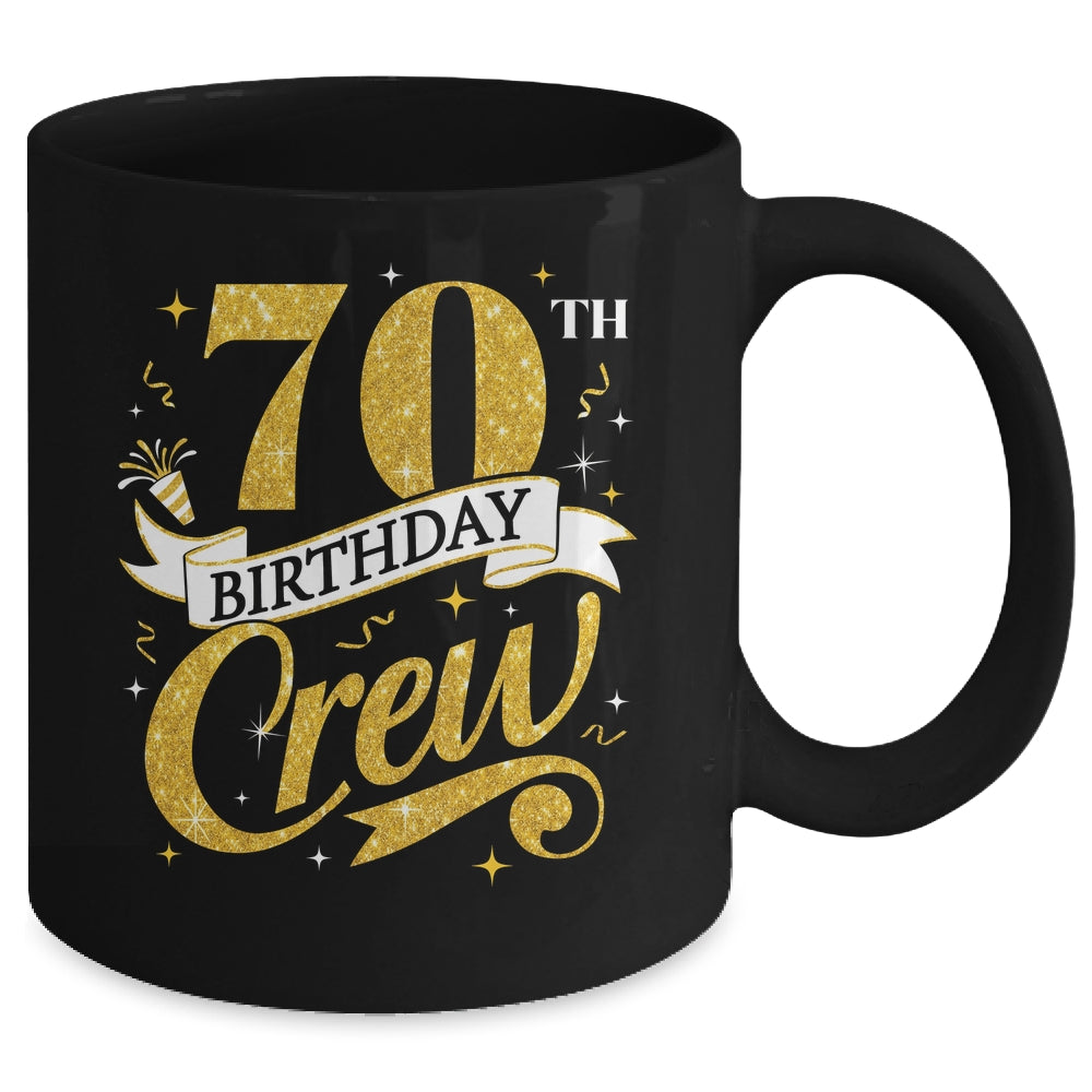 70th Birthday Crew 70th Bday Party Squad Friends Crown Funny Mug | siriusteestore