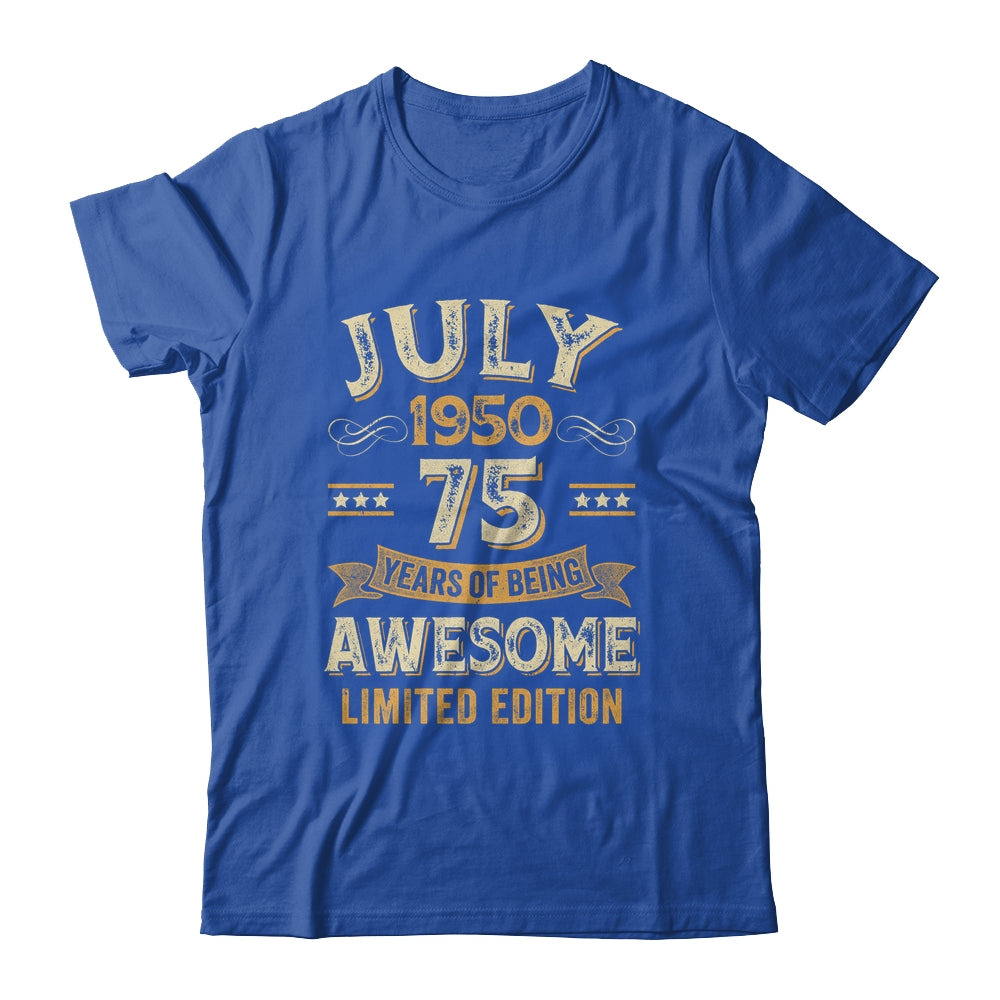 75 Years Awesome Vintage July 1950 75th Birthday Shirt & Hoodie | siriusteestore