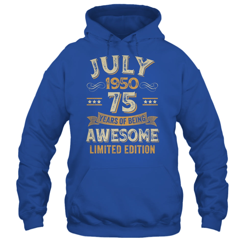 75 Years Awesome Vintage July 1950 75th Birthday Shirt & Hoodie | siriusteestore
