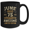 75 Years Awesome Vintage June 1950 75th Birthday Mug | siriusteestore