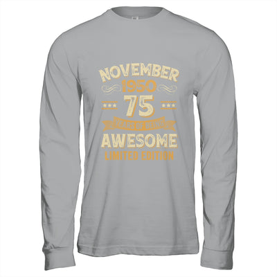 75 Years Awesome Vintage November 1950 75th Birthday Shirt & Hoodie | siriusteestore