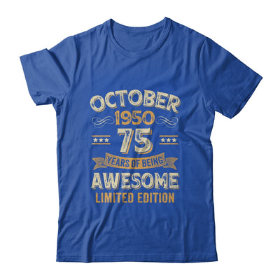 75 Years Awesome Vintage October 1950 75th Birthday Shirt & Hoodie | siriusteestore