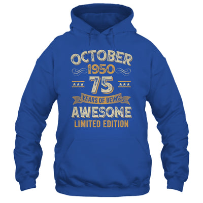 75 Years Awesome Vintage October 1950 75th Birthday Shirt & Hoodie | siriusteestore