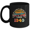 75 Years Old Awesome Since December 1949 75th Birthday Groovy Mug | siriusteestore