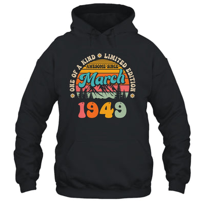75 Years Old Awesome Since March 1949 75th Birthday Groovy Shirt & Tank Top | siriusteestore