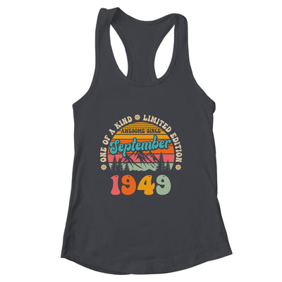 75 Years Old Awesome Since September 1949 75th Birthday Groovy Shirt & Tank Top | siriusteestore