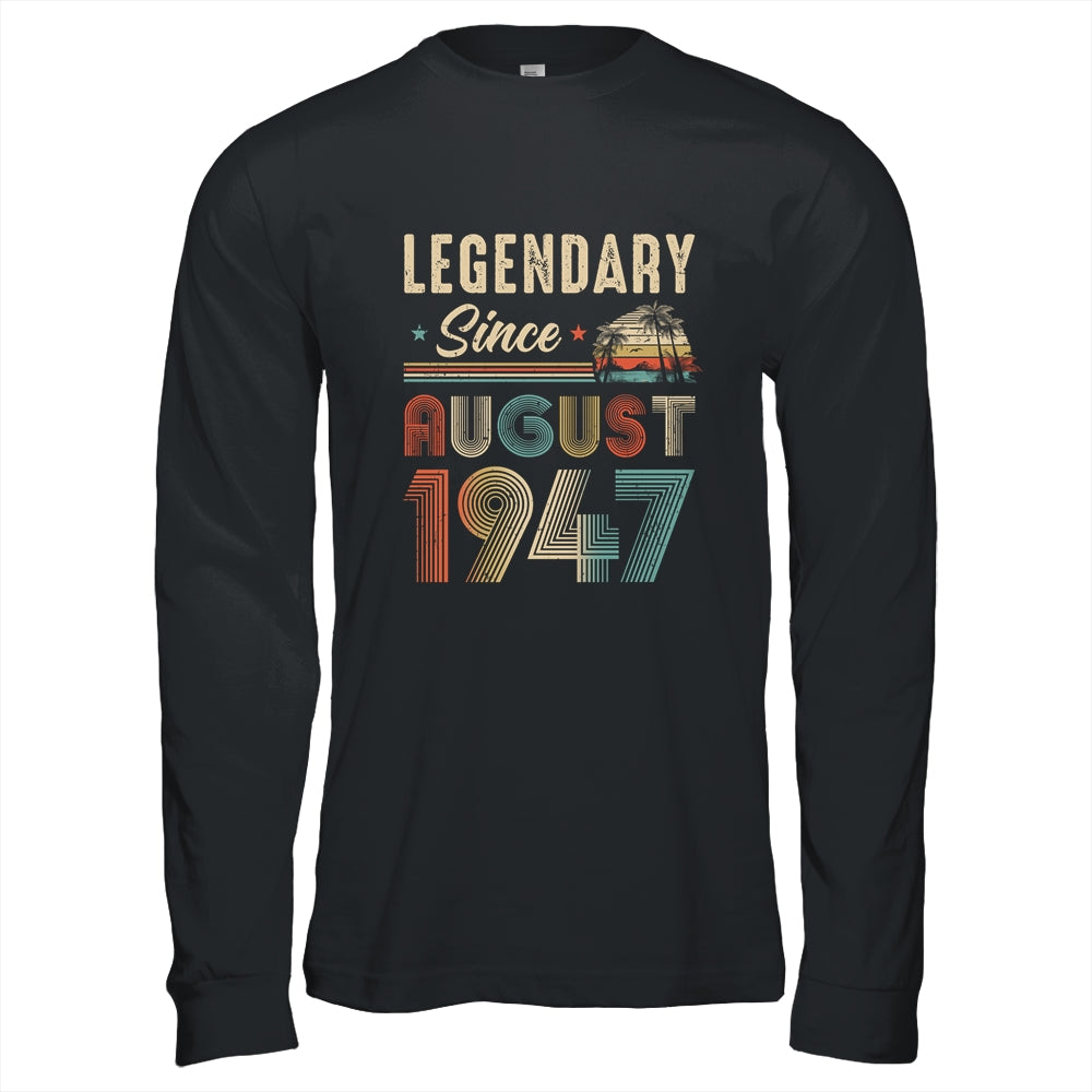 75 Years Old Legendary Since August 1948 75th Birthday Shirt & Hoodie | siriusteestore