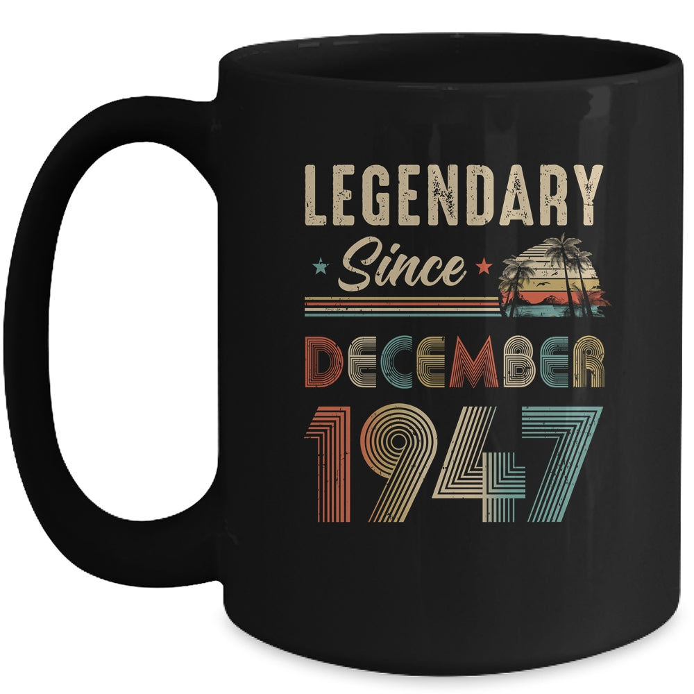 75 Years Old Legendary Since December 1948 75th Birthday Mug | siriusteestore