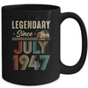 75 Years Old Legendary Since July 1948 75th Birthday Mug | siriusteestore
