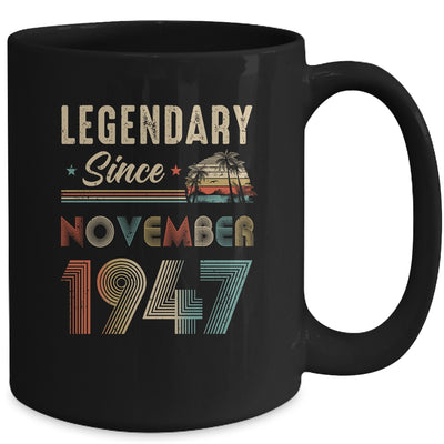 75 Years Old Legendary Since November 1948 75th Birthday Mug | siriusteestore