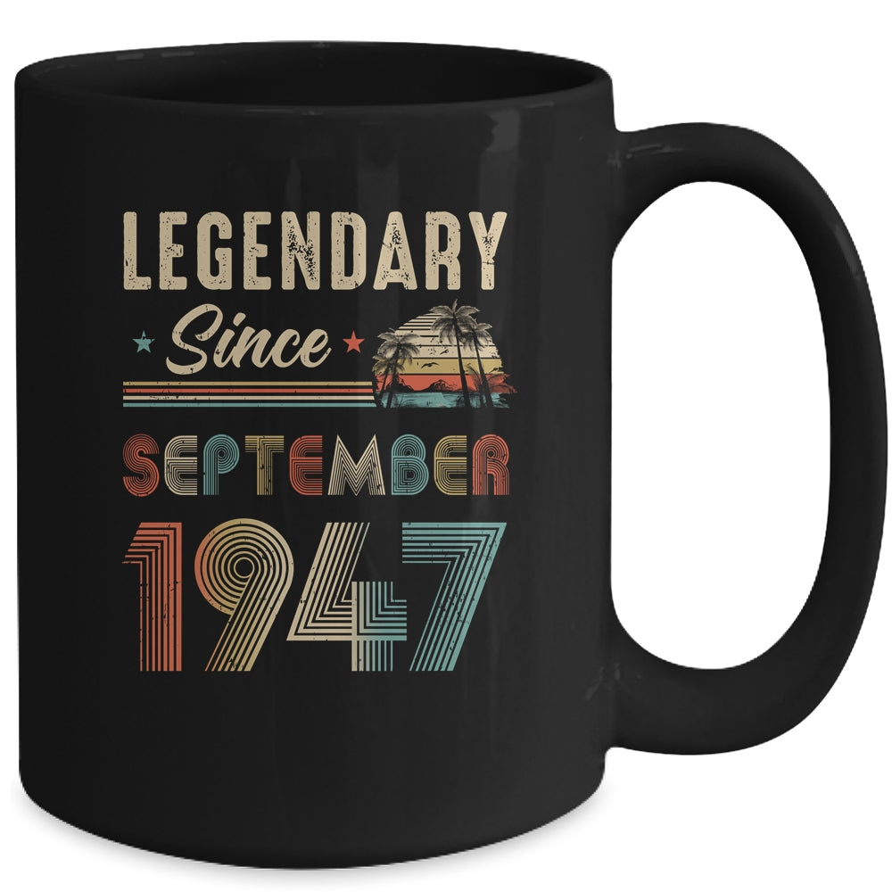 75 Years Old Legendary Since September 1948 75th Birthday Mug | siriusteestore