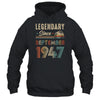 75 Years Old Legendary Since September 1948 75th Birthday Shirt & Hoodie | siriusteestore