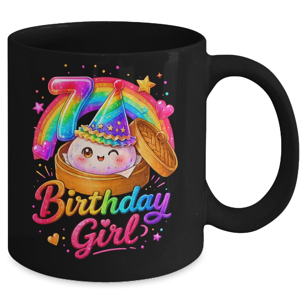 7Th Birthday Girl Dumpling Kawaii Pastel Anime 7 Years Old Mug | siriusteestore