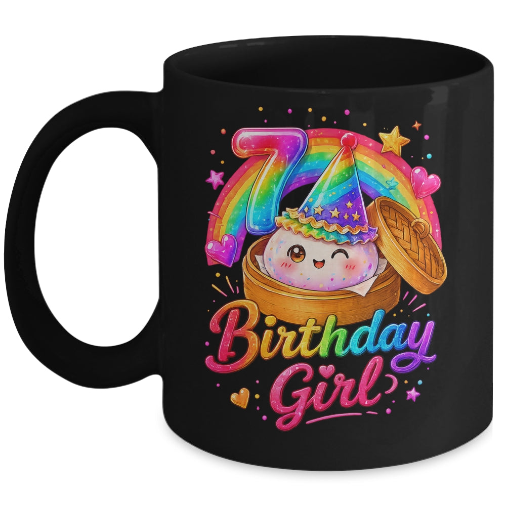 7Th Birthday Girl Dumpling Kawaii Pastel Anime 7 Years Old Mug | siriusteestore