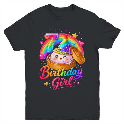 7Th Birthday Girl Dumpling Kawaii Pastel Anime 7 Years Old Youth Shirt | siriusteestore