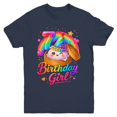 7Th Birthday Girl Dumpling Kawaii Pastel Anime 7 Years Old Youth Shirt | siriusteestore