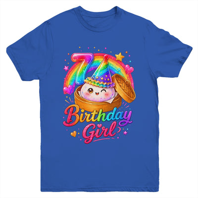 7Th Birthday Girl Dumpling Kawaii Pastel Anime 7 Years Old Youth Shirt | siriusteestore